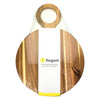 REGENT ACACIA WOOD ROUND SERVING BOARD WITH RING HANDLE, (440X320X15MM)