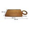 REGENT ACACIA WOOD RECTANGULAR SERVING BOARD WITH RING HANDLE, (440X200X15MM)