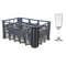 REGENT GREY PLASTIC CRATE WITH CHAMPAGNE FLUTE, 24'S (175ML)