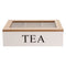 REGENT KITCHEN TEA BOX WITH 6 PARTITIONS WOOD AND GLASS, (240X160X70MM)