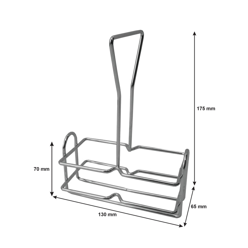 REGENT CHROME WIRE STAND FOR 200ML OIL & VINEGAR BOTTLES, (180X116X58MM)