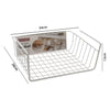 KITCHEN UNDER SHELF WIRE BASKET WHITE, (340X260X130MM)