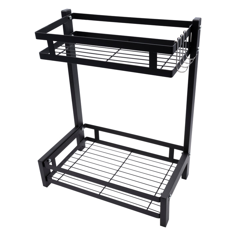 STORAGE RACK KITCHEN COUNTER BLACK, (320X195X400MM)