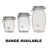 REGENT FACETED HERMETIC GLASS CANISTER WITH CLIP SEAL AND GLASS LID, 2.3LT (142X142X250MM)