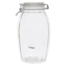 REGENT FACETED HERMETIC GLASS CANISTER WITH CLIP SEAL AND GLASS LID, 2.3LT (142X142X250MM)