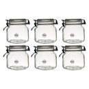 REGENT HERMETIC GLASS CANISTER WITH GLASS LID AND BLACK CLIP, 750ML (123X125X110MM DIA)