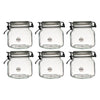 REGENT HERMETIC GLASS CANISTER WITH GLASS LID AND BLACK CLIP, 750ML (123X125X110MM DIA)