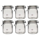 REGENT HERMETIC CANISTER WITH GLASS LID AND BLACK CLIP, 1LT (150X125X110MM DIA)