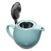 TEAPOT CERAMIC WITH S/STEEL COVER & INFUSER LIGHT BLUE (350ML)