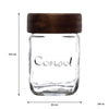 CONSOL JAR WITH DARK WOOD LID 2 PACK, 250ML (102X69MM DIA)