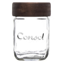 CONSOL JAR WITH DARK WOOD LID 2 PACK, 250ML (102X69MM DIA)