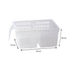 REGENT PLASTIC FRIDGE/PANTRY BASKET WITH DIVIDER CLEAR 2PCE VALUE PACK (C & D), (330X140X65MM)