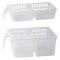 REGENT PLASTIC FRIDGE/PANTRY BASKET WITH DIVIDER CLEAR 2PCE VALUE PACK (C & D), (330X140X65MM)