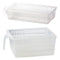 REGENT PLASTIC FRIDGE/PANTRY BASKET WITH DIVIDER CLEAR 2PCE VALUE PACK (A & B), (330X240X130MM)