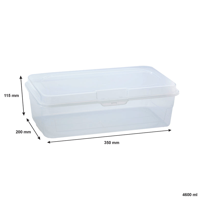 REGENT PLASTIC KEMPY RECTANGULAR STORAGE BOX CLEAR 2PCE VALUE PACK (2.7LT l 4.6LT), (350X200X115MM)