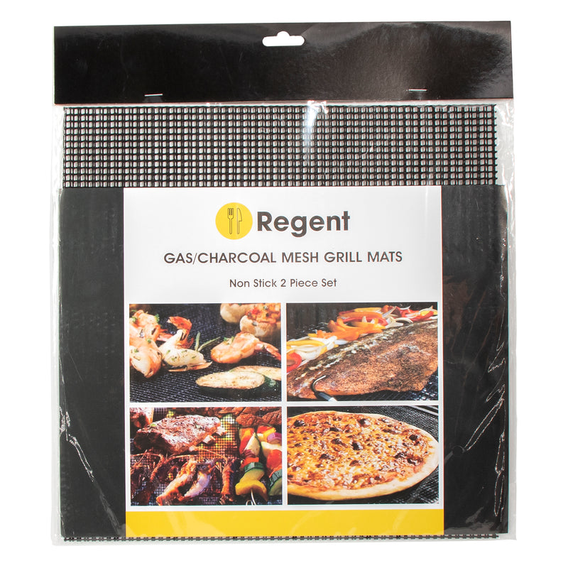 REGENT RE-USEABLE NON STICK MESH BRAAI/GRILL MAT 2PCS SET, (320X320XMM)