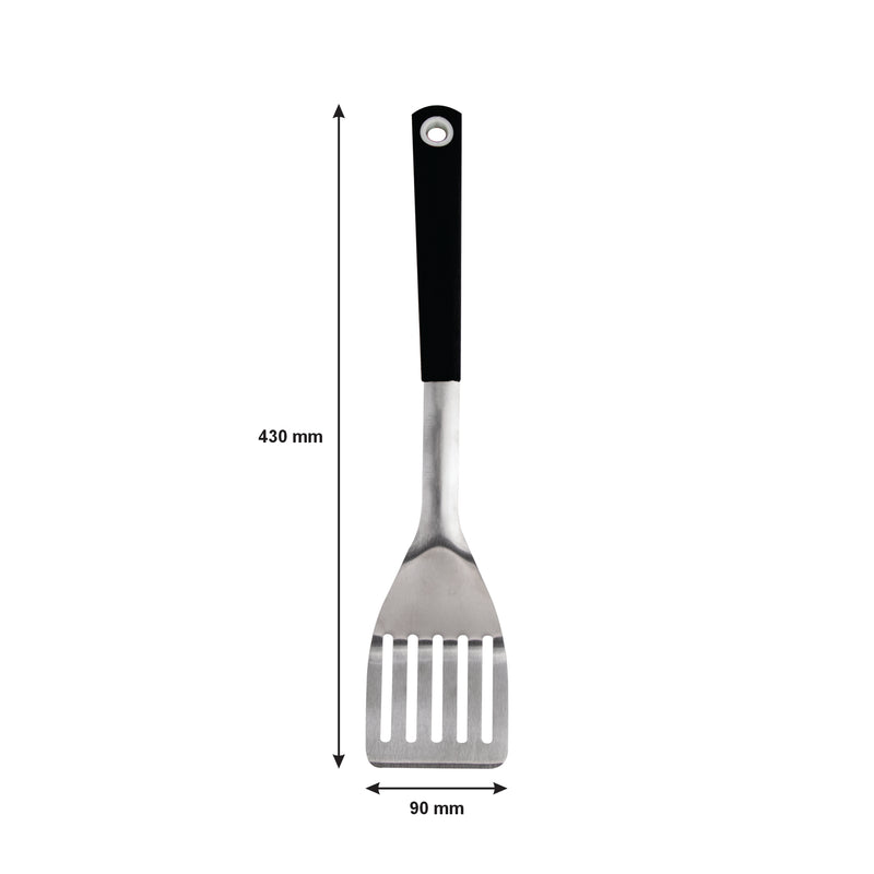 REGENT BRAAI TURNER STAINLESS STEEL WITH TPR HANDLE, (430X90X20MM)