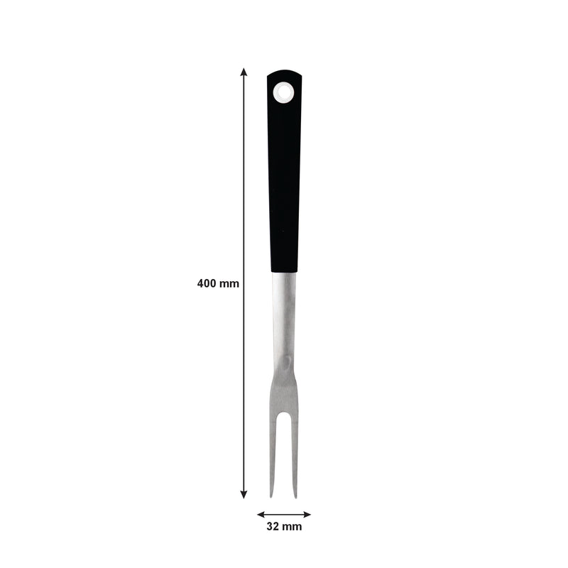 REGENT BRAAI FORK STAINLESS STEEL WITH TPR HANDLE, (400X32X20MM)