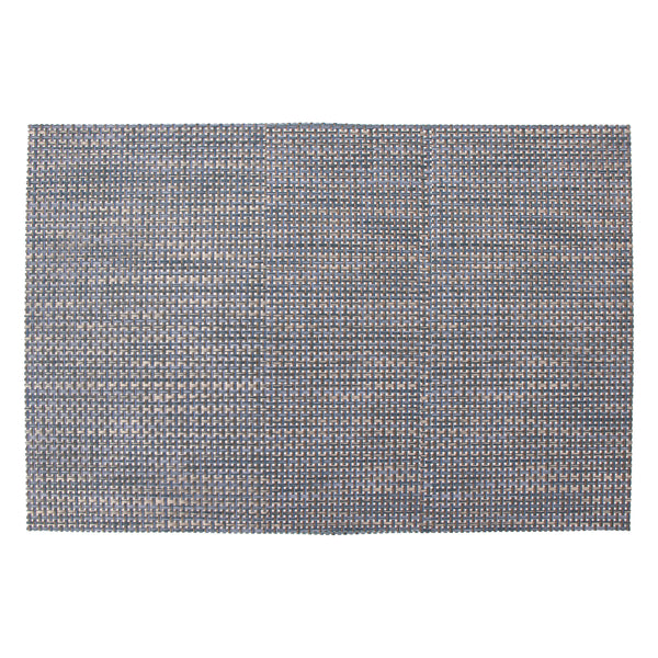 REGENT PLACE MATS WOVEN BLUE/GREY PVC, (300X450MM)