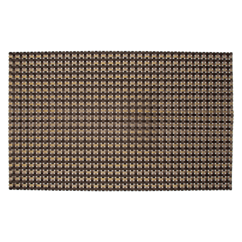 REGENT PLACE MATS WOVEN GOLD/BLACK/GREY PVC, (300X450MM)