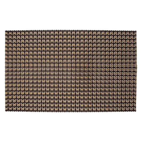 REGENT PLACE MATS WOVEN GOLD/BLACK/GREY PVC, (300X450MM)