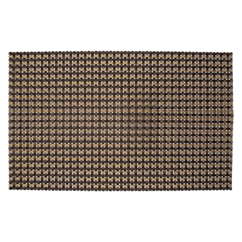 REGENT PLACE MATS WOVEN GOLD/BLACK/GREY PVC, (300X450MM)