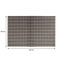 REGENT PLACE MATS WOVEN SILVER/BLACK PVC, (300X450MM)