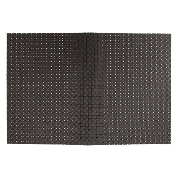 REGENT PLACE MATS WOVEN BLACK PVC, (300X450MM)