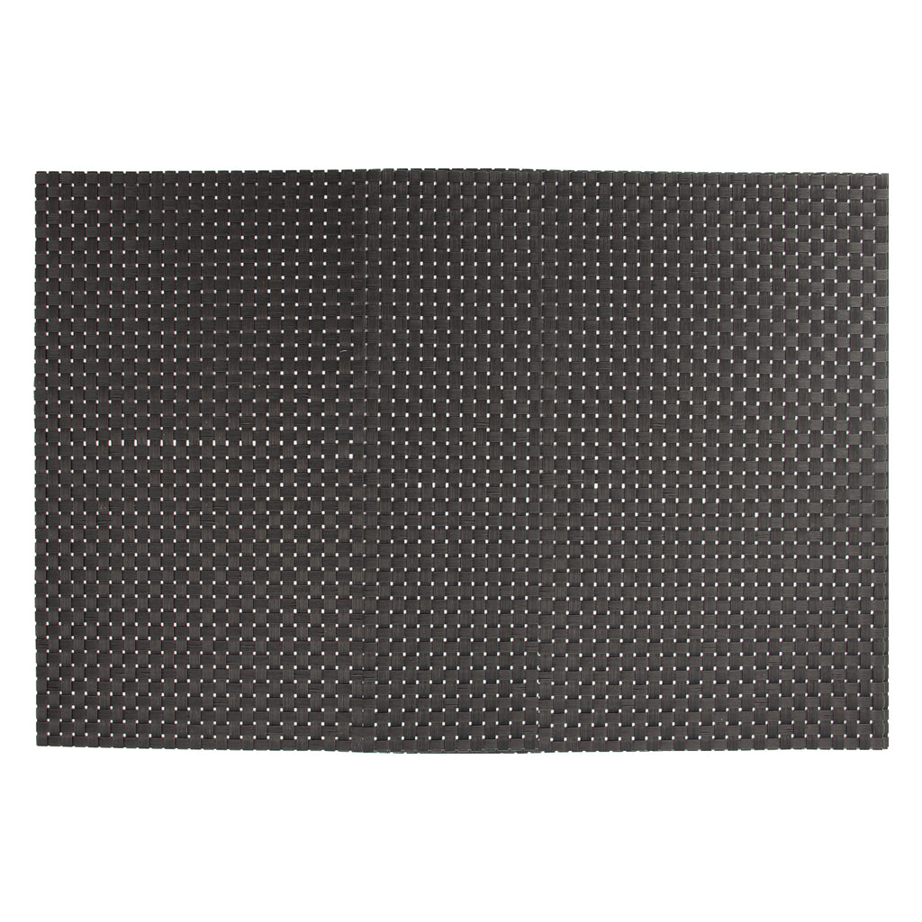 REGENT PLACE MATS WOVEN BLACK PVC, (300X450MM)