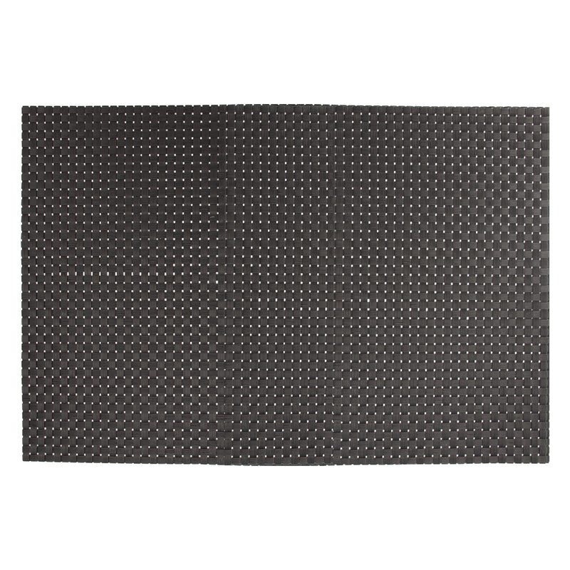 REGENT PLACE MATS WOVEN BLACK PVC, (300X450MM)