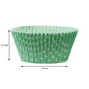 REGENT CAKE CUPS LIGHT GREEN WITH WHITE STARS 50 PIECE, (55X37.5MM)