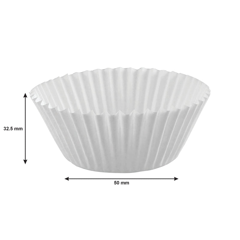 REGENT CAKE CUPS WHITE 50 PIECE, (50X32.5MM)