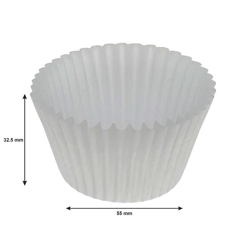 REGENT CAKE CUPS WHITE 50 PIECE, (55X37.5MM)