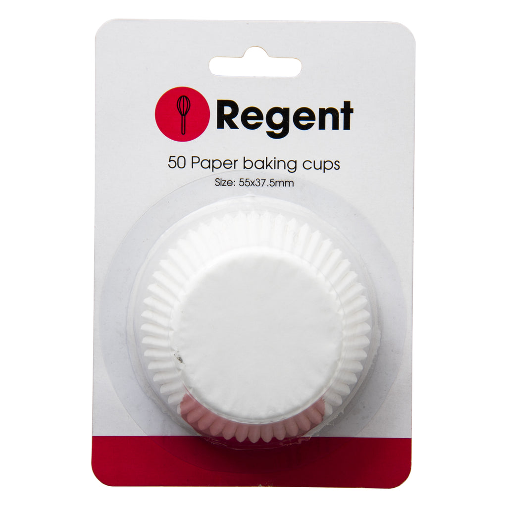 REGENT CAKE CUPS WHITE 50 PIECE, (55X37.5MM)