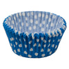 REGENT CAKE CUPS BLUE WITH WHITE DOTS 50 PIECE, (50MM:DX32.5MM)