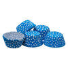 REGENT CAKE CUPS BLUE WITH WHITE DOTS 50 PIECE, (50MM:DX32.5MM)