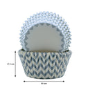 REGENT CAKE CUPS CHEVRON DOVE GREY 50 PIECES, (50X37.5MM)