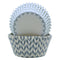 REGENT CAKE CUPS CHEVRON DOVE GREY 50 PIECES, (50X37.5MM)