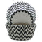 REGENT CAKE CUPS CHEVRON BLACK & WHITE 50 PIECES, (50X37.5MM)