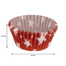 REGENT CAKE CUPS RED WITH WHITE STARS 50 PCS, (50X32.5MM)