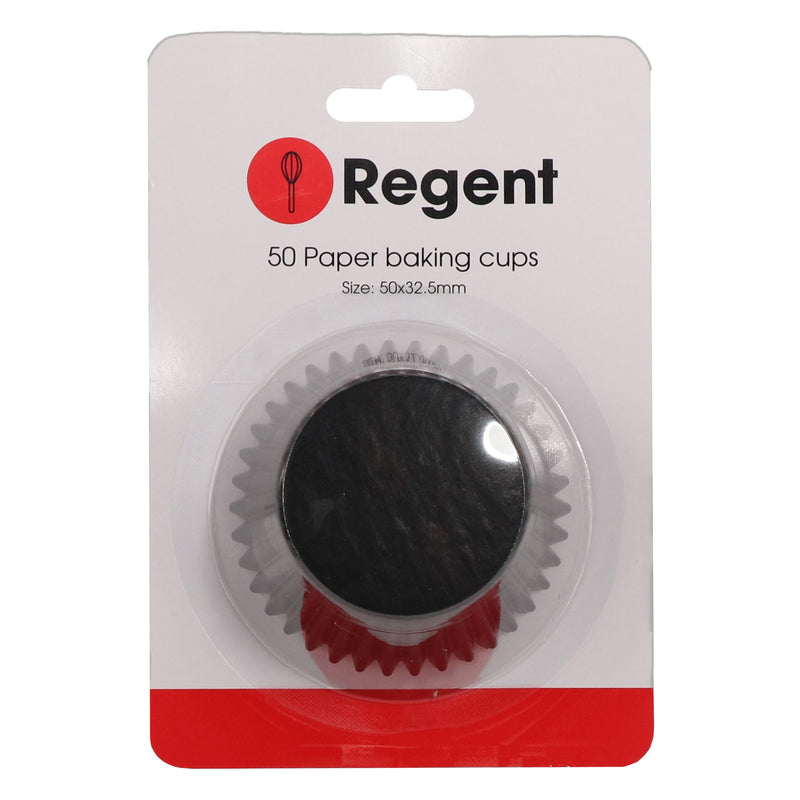 REGENT CAKE CUPS BLACK GLASSINE PAPER 50 PCS, (50X32.5MM)