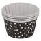 REGENT CUPCAKE CUPS BLACK WITH WHITE DOTS PET LINED 25 PCS, (50/70MM DIAX39MM)