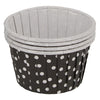 REGENT CUPCAKE CUPS BLACK WITH WHITE DOTS PET LINED 25 PCS, (50/70MM DIAX39MM)