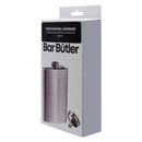 BAR BUTLER HIP FLASK WITH FUNNEL ST STEEL, 250ML (149X93X23MM)