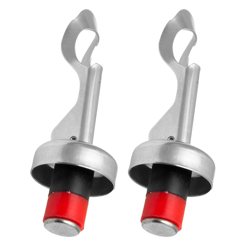 BAR BUTLER BOTTLE STOPPER/FIZZ GUARD ST STEEL 2 PACK, (32MM DIAX100MM)