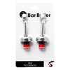 BAR BUTLER BOTTLE STOPPER/FIZZ GUARD ST STEEL 2 PACK, (32MM DIAX100MM)