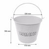 BAR BUTLER ICE BUCKET WITH HANDLE WHITE AND MOTTLED BLACK, 5LT (230MM DIAX180MM)