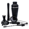 BAR BUTLER COCKTAIL BAR SHAKER 8 PIECES SET ST STEEL MATTE BLACK, 600ML (90X85X260MM)