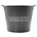 BAR BUTLER ICE BUCKET WITH HANDLE GREY AND MOTTLED WHITE, 5LT (230MM DIAX180MM)