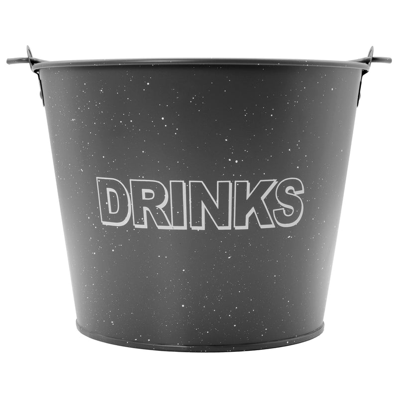 BAR BUTLER ICE BUCKET WITH HANDLE GREY AND MOTTLED WHITE, 5LT (230MM DIAX180MM)